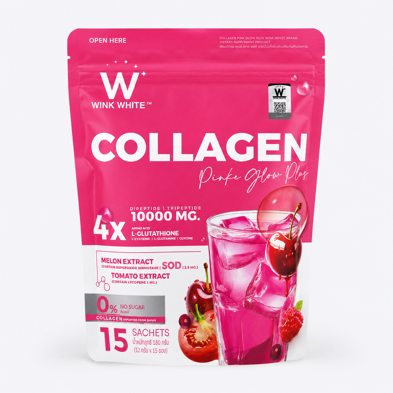 Wink White Collagen Pink Glow Plus-15 Sachets