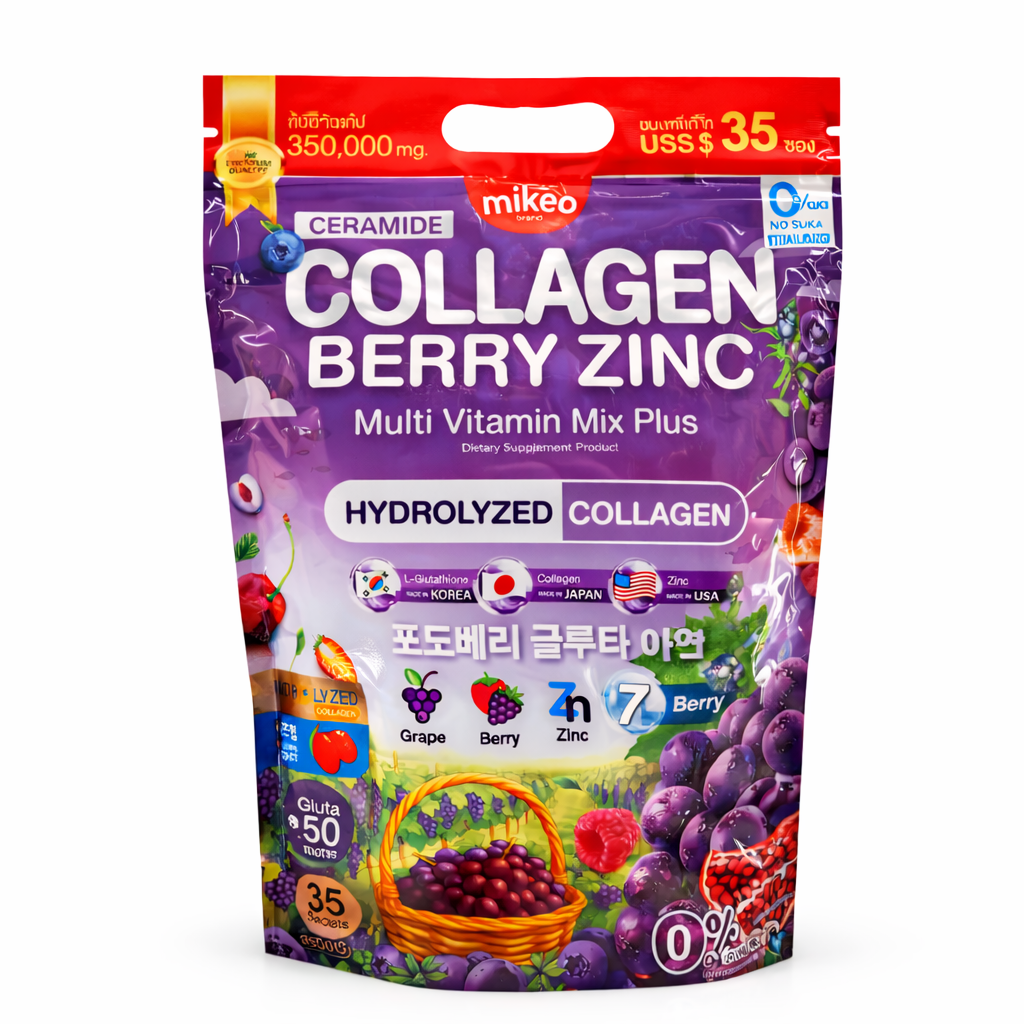 Mikeo Collagen Berry Zinc Multi Vitamin Mix Plus-35 Sachets